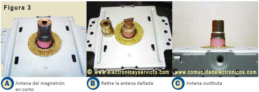 Reparacion de antena del magnetron